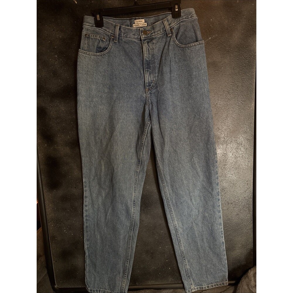 LL Bean Original Fit Relaxed Blue Jeans Womens Sz 14R Cotton Classic Traditional